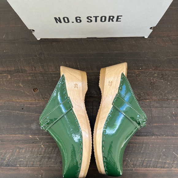 NO.6 Bridget Clog on Mid Wedge in Forest Patent size 39 Sold Out - Picture 7 of 8